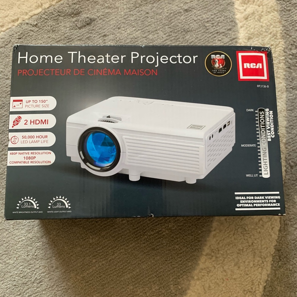 Brand new never used RCA home theater projector